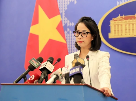 Việt Nam lên tiếng trước các phát biểu của Campuchia về kênh đào Phù Nam Techo- Ảnh 1. Người phát ngôn Bộ Ngoại giao Phạm Thu Hằng - Ảnh: Bộ Ngoại giao cung cấp