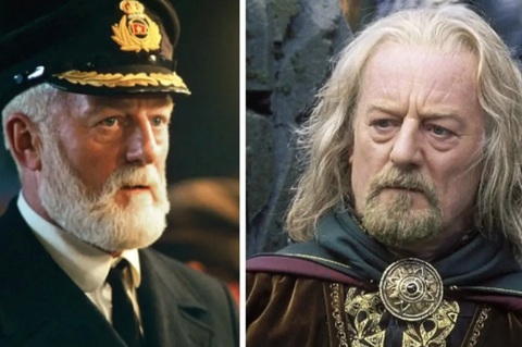Bernard Hill trong hai phim Bernard Hill trong hai phim Titanic và Lord of the Rings (Chúa tể những chiếc nhẫn)