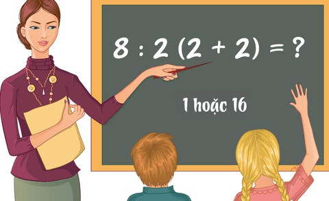 Thử thách toán học: 8 : 2 (2+2) = 1 hay 16?- Ảnh 1. Thử thách toán học: 8 : 2 (2+2) = 1 hay 16?- Ảnh 1.