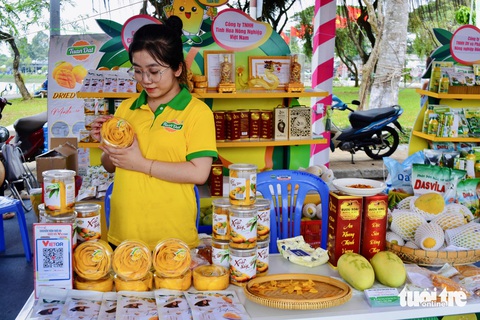 Đồng Tháp xây dựng mô hình thí điểm xã thương mại điện tử- Ảnh 1. Mô hình xã thương mại điện tử Mỹ Xương, huyện Cao Lãnh sẽ giúp cho ngành hàng xoài được quảng bá mạnh mẽ hơn trên mạng - Ảnh: ĐẶNG TUYẾT