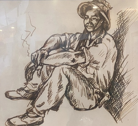 Ký họa bút sắt Tán gẫu, 1954 Ký họa bút sắt Tán gẫu, 1954