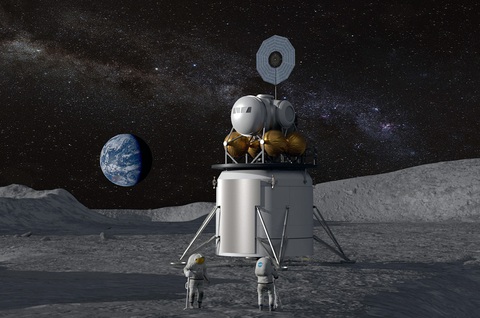 Hình ảnh phác họa về cuộc đổ bộ lên Mặt trăng trong chương trình Artemis của NASA - Ảnh: NASA Hình ảnh phác họa về cuộc đổ bộ lên Mặt trăng trong chương trình Artemis của NASA - Ảnh: NASA