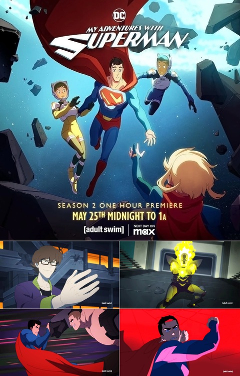 Hoạt hình về siêu nhân và robot, sự trở lại đầy hấp dẫn- Ảnh 2. My Adventures with Superman với thể loại hoạt hình 2D sẽ ra mắt vào ngày 25 tháng 5.
