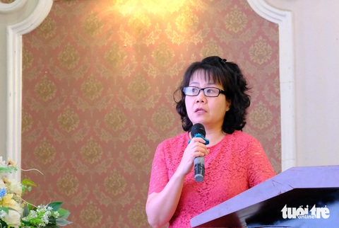Đồng Tháp báo động số ca mắc bệnh lao cao nhất 10 năm qua- Ảnh 2. Bà Trương Thị Thanh Huyền - phó trưởng Ban chỉ đạo chương trình phòng chống lao quốc gia - khuyến nghị các tỉnh đưa chương trình phòng chống lao vào nghị quyết HĐND các cấp - Ảnh: ĐẶNG TUYẾT