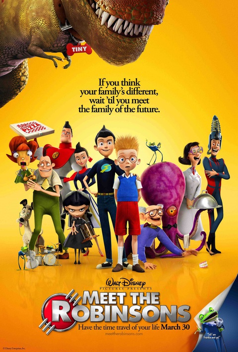 Du hành thời gian, đề tài thú vị của phim hoạt hình- Ảnh 2. Meet the Robinsons nhắc chúng ta về vai trò của gia đình và niềm tin vào chính mình.