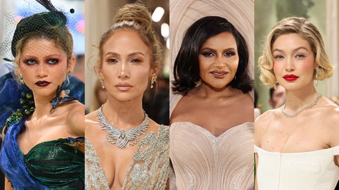 Từ trái sang: Zendaya, Jennifer Lopez, Mindy Kaling và Gigi Hadid tại thảm đỏ Met Gala 2024 - Ảnh: The Hollywood Reporter Từ trái sang: Zendaya, Jennifer Lopez, Mindy Kaling và Gigi Hadid tại thảm đỏ Met Gala 2024 - Ảnh: The Hollywood Reporter