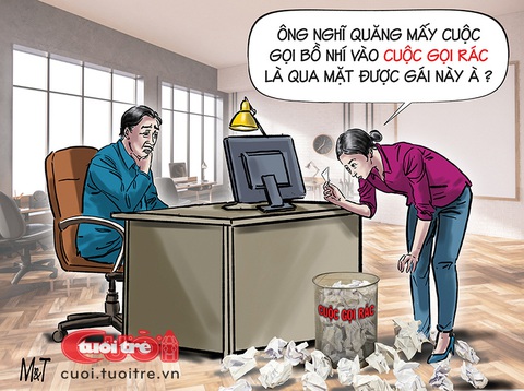 Sếp 'ngụy trang' bồ nhí trong cuộc gọi rác- Ảnh 1. Sếp