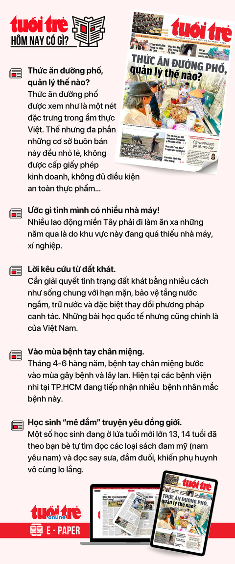Tin tức sáng 8-5: Tàu cao tốc TP.HCM - Côn Đảo chạy từ 13-5; Lãi suất huy động dự báo tăng- Ảnh 5. Tin tức chính trên Tuổi Trẻ nhật báo hôm nay 8-5. Để đọc Tuổi Trẻ báo in phiên bản E-paper, mời bạn đăng ký Tuổi Trẻ Sao TẠI ĐÂY