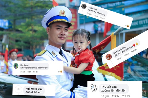 Cư dân mạng bình luận hài hước trong bức ảnh của chiến sĩ công an và Cư dân mạng bình luận hài hước trong bức ảnh của chiến sĩ và