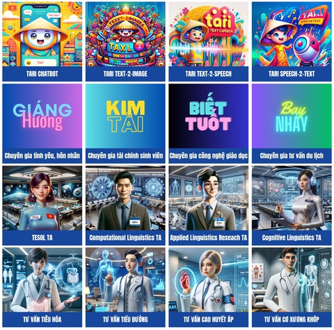 Trường đại học làm chatbot AI cố vấn học tập cho sinh viên- Ảnh 1. 16 chatbot AI được Trường ĐH Ngoại ngữ - Tin học TP.HCM (HUFLIT) đưa vào hỗ trợ học tập và giảng dạy - Ảnh: TARI