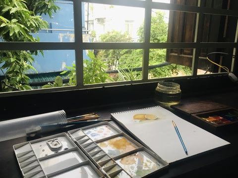 Giữa trưa đập cửa nhà bạn trai: Đeo đuổi làm chi cho khổ- Ảnh 4. Thử một điều gì đó mới như học vẽ cũng là một cách để tâm trí bớt nghĩ về người kia - Ảnh: MÂY TRẮNG