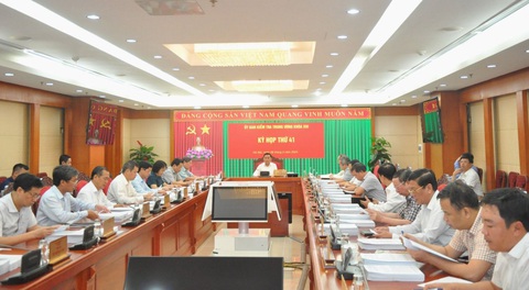 Đề nghị kỷ luật ông Lê Thanh Hải, Lê Hoàng Quân, Nguyễn Thành Phong- Ảnh 1. Kỳ họp thứ 41 Ủy ban Kiểm tra Trung ương - Ảnh: TTXVN
