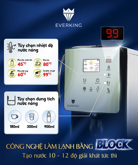 Máy lọc nước ion kiềm tủ đứng tích hợp chức năng nóng lạnh EVERKING EKSignature- Ảnh 2. Máy lọc nước ion kiềm tủ đứng tích hợp chức năng nóng lạnh EVERKING EKSignature- Ảnh 2.