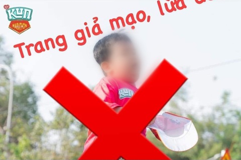 Fanpage giả mạo giải chạy Marathon Kid trên Facebook mà chị H. đã liên hệ và bị lừa - Ảnh: Facebook Fanpage giả mạo giải chạy Marathon Kid trên Facebook mà chị H. đã liên hệ và bị lừa - Ảnh: Facebook