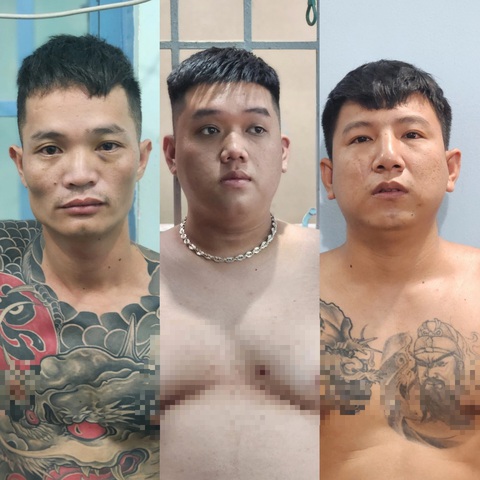 Bắt 3 thanh niên liên quan vụ giết người ở Đà Nẵng chạy vào Đồng Nai trốn- Ảnh 1. Các nghi phạm liên quan vụ giết người bị bắt giữ - Ảnh: H.B.