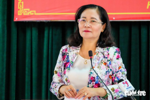 Cử tri TP.HCM đặt vấn đề về quản lý trường quốc tế sau vụ phát sách nhạy cảm- Ảnh 2. Bà Nguyễn Thị Lệ, chủ tịch HĐND TP.HCM - Ảnh: PHƯƠNG NHI