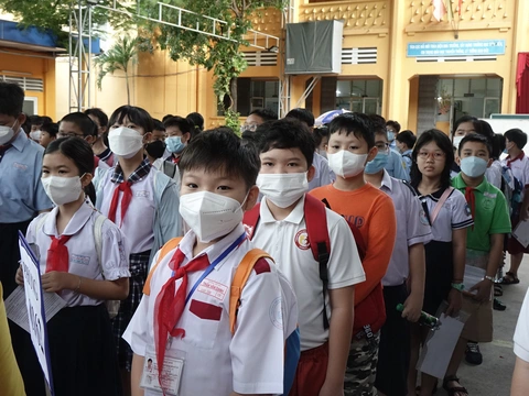 Công bố kế hoạch tuyển sinh lớp 6 trường hot ở quận 4, quận 7- Ảnh 1. Học sinh dự khảo sát để tuyển sinh lớp 6 Trường chuyên Trần Đại Nghĩa năm 2023 - Ảnh: NHƯ HÙNG