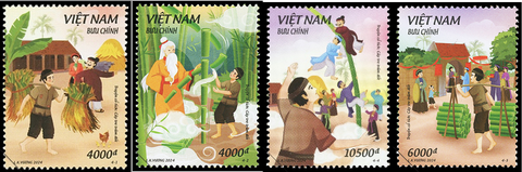 Phát hành bộ tem Truyện cổ tích Việt Nam: Cây tre trăm đốt- Ảnh 5. Phát hành bộ tem Truyện cổ tích Việt Nam: Cây tre trăm đốt- Ảnh 5.