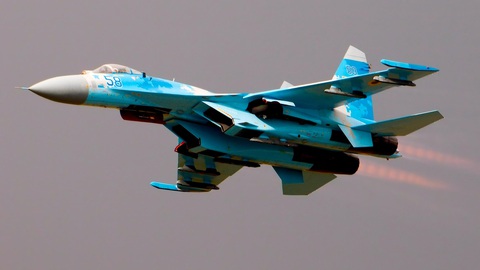 Tiêm kích Su-27 của Lực lượng Không quân Ukraine vào năm 2017 - Ảnh: THE DEFENSE POST Tiêm kích Su-27 của Lực lượng Không quân Ukraine vào năm 2017 - Ảnh: THE DEFENSE POST