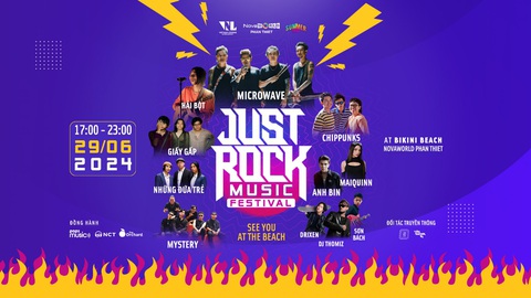 Về NovaWorld Phan Thiet thưởng thức đêm nhạc Lululola, quẩy cùng Just Rock- Ảnh 3. Just Rock Festival sẽ mang đến đêm nhạc bùng nổ với đa dạng thể loại, từ Rock, EDM, Hiphop, R&B,….