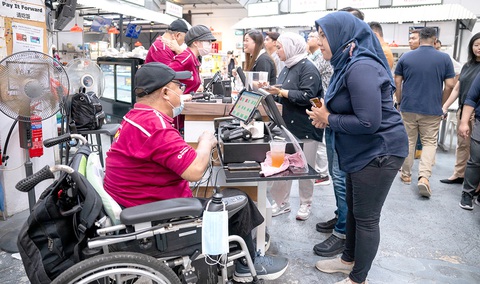 Quầy gọi món ở Dignity Kitchen, Singapore - Ảnh: SIF Quầy gọi món ở Dignity Kitchen, Singapore - Ảnh: SIF