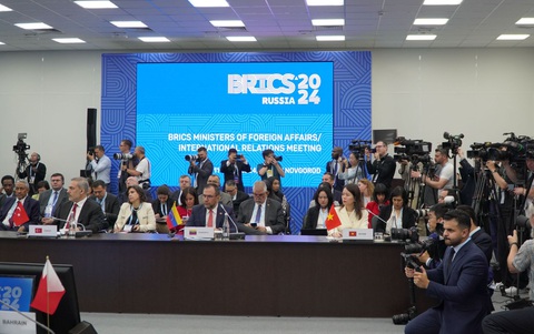 Việt Nam dự đối thoại của nhóm BRICS tại Nga- Ảnh 3. Thứ trưởng Ngoại giao Nguyễn Minh Hằng tại phiên đối thoại của nhóm BRICS ngày 11-6 - Ảnh: Bộ Ngoại giao cung cấp