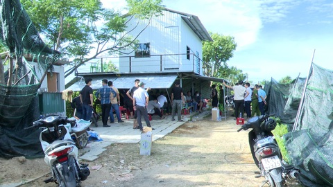 Hồ tôm được lắp camera, bố trí người cảnh giới để con bạc thoải mái sát phạt- Ảnh 2. Khu vực hồ tôm nơi diễn ra cuộc đánh bạc - Ảnh: Công an Quảng Trị