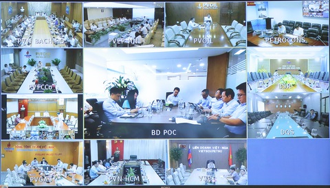Petrovietnam duy trì tăng trưởng dù giá dầu giảm mạnh- Ảnh 4. Các điểm cầu trực tuyến