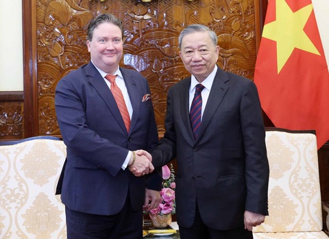 Chủ tịch nước Tô Lâm tiếp Đại sứ Mỹ Marc Knapper- Ảnh 1. Chủ tịch nước Tô Lâm tiếp Đại sứ Mỹ tại Việt Nam Marc Knapper - Ảnh: TTXVN