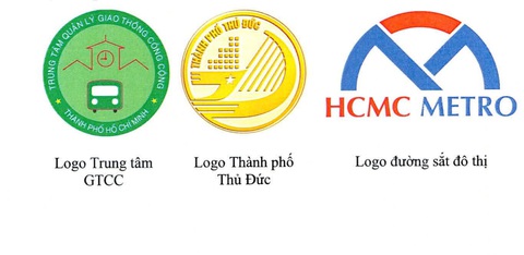 TP.HCM lên 5 phương án nhận diện xe buýt kết nối metro số 1- Ảnh 7. Logo của Trung tâm Quản lý giao thông công cộng, UBND TP Thủ Đức và tuyến đường sắt đô thị TP.HCM - Ảnh: Trung tâm Quản lý giao thông công cộng