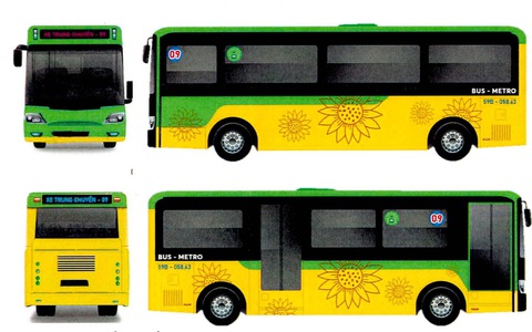 TP.HCM lên 5 phương án nhận diện xe buýt kết nối metro số 1- Ảnh 6. Phương án nhận diện số 5 - Ảnh: Trung tâm Quản lý giao thông công cộng TP.HCM