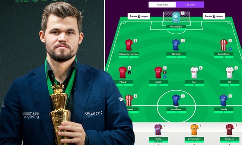 Euro 2024: Chọn đội hình thế nào cho game Fantasy?- Ảnh 2. Vua cờ Magnus Carlsen cũng là fan của game fantasy - Ảnh: DAILY MAIL