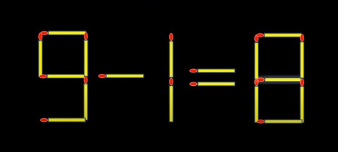 Thử tài IQ: Di chuyển hai que diêm để 9+1=6 thành phép tính đúng- Ảnh 6.