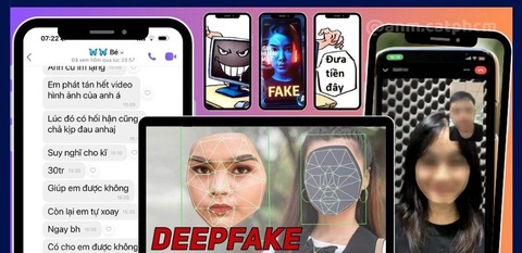 Cứ tưởng quen người nổi tiếng, nào ngờ dính deepfake rồi bị tống tiền- Ảnh 1. Cảnh báo lợi dụng deepfake dẫn dụ nạn nhân chat sex để tống tiền - Ảnh: PA05