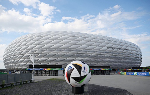 Ẩn số lễ khai mạc Euro 2024- Ảnh 1. Bên ngoài sân Allianz Arena, nơi diễn ra lễ khai mạc và trận mở màn Euro 2024