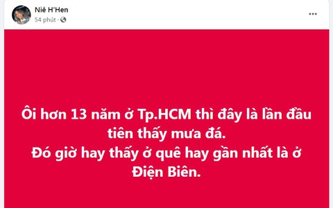 Chiều nay mưa lớn, TP.HCM, Bình Dương xuất hiện mưa đá- Ảnh 5. Hoa hậu H'Hen Niê chia sẻ