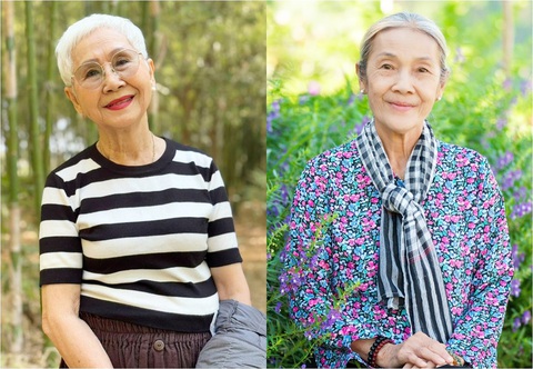 80 tuổi vẫn đóng vai chính: Khi người già là tâm điểm trong phim- Ảnh 1. Diễn viên Usha Seamkhum (Thái Lan) đóng Gia tài của ngoại và diễn viên Thanh Hiền đóng Lật mặt 7 - Ảnh: NVCC