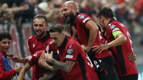 Máy tính soi tỉ số Euro 2024: Ý thắng cách biệt Albania 2 bàn- Ảnh 3. Tuyển Albania hứa hẹn mang đến nhiều bất ngờ cho Euro 2024 - Ảnh: REUTERS