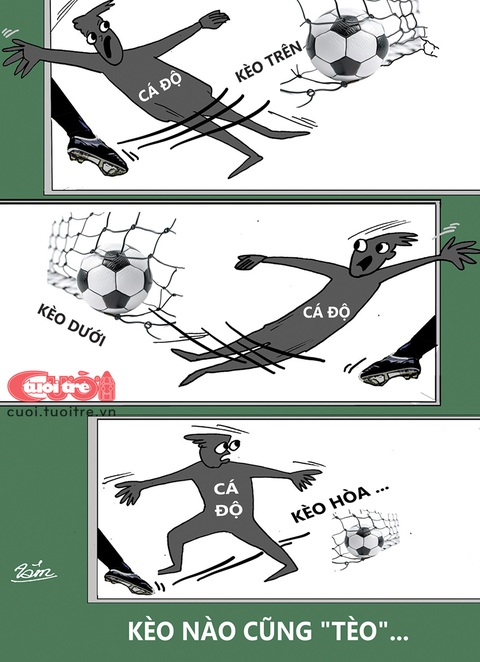 Kèo trên, kèo dưới, kèo hòa... cả 3 kèo đấy khéo là ghét ta- Ảnh 1. Kèo trên, kèo dưới, kèo hòa... cả 3 kèo đấy khéo là ghét ta - Tranh: Bùi Thanh Tâm
