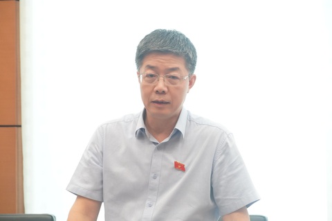 Đại biểu Quốc hội: Hai con tôi mỗi ngày mua 7-10 gói hàng, giao dịch qua biên giới vô cùng lớn- Ảnh 2. Đại biểu Nguyễn Mạnh Hùng (Cần Thơ) - Ảnh: NGỌC AN