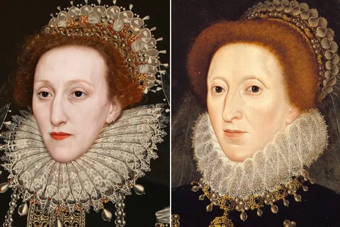 Ngắm chân dung Nữ thần Tự do và nhiều người nổi tiếng do AI phục chế- Ảnh 3. Nữ hoàng Elizabeth I - Ảnh: Bas Uterwijk