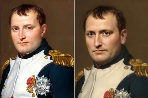 Ngắm chân dung Nữ thần Tự do và nhiều người nổi tiếng do AI phục chế- Ảnh 5. Napoléon Bonaparte - Ảnh: Uterwijk