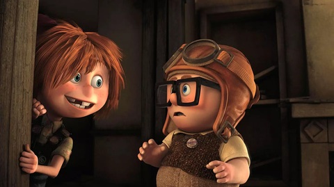 Phim hoạt hình duy nhất của Pixar được Hayao Miyazaki yêu thích- Ảnh 5. Ellie (trái) và Carl khi còn nhỏ.