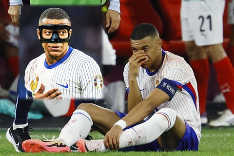 Kylian Mbappe được xác nhận không gãy mũi và sẽ dùng mặt nạ bảo vệ trong những trận đấu tiếp theo tại Euro 2024 - Ảnh: REUTERS ESPN Kylian Mbappe được xác nhận không gãy mũi và sẽ dùng mặt nạ bảo vệ trong những trận đấu tiếp theo tại Euro 2024 - Ảnh: REUTERS ESPN