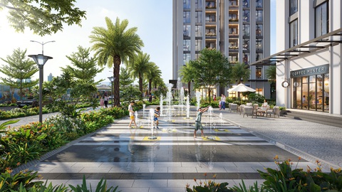 Chuỗi tiện ích đa thế hệ The Sola Park hút khách- Ảnh 3. Tiện ích sân chơi nước trong nội khu The Sola Park