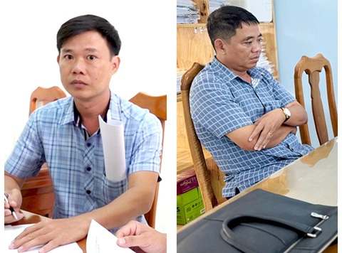 Cựu quan chức huyện Chợ Mới tham ô để lấy tiền trả nợ, chúc Tết- Ảnh 1. Một số bị can trong vụ tham ô tài sản ở huyện Chợ Mới, An Giang - Ảnh tư liệu: Công an cung cấp