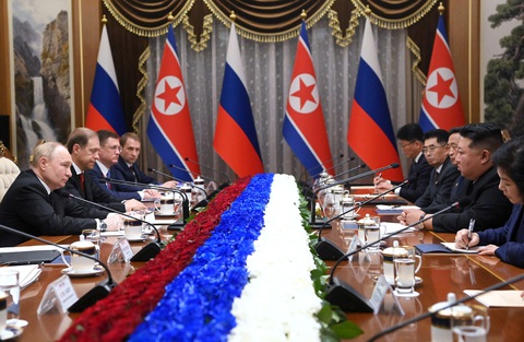 Toàn cảnh cuộc hội đàm song phương giữa lãnh đạo hai nước - Ảnh: REUTERS Toàn cảnh cuộc hội đàm song phương giữa lãnh đạo hai nước - Ảnh: REUTERS
