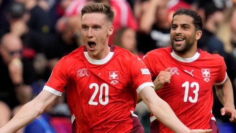 Máy tính soi tỉ số Euro 2024: Thụy Sĩ đánh bại Scotland- Ảnh 2. Tuyển Thụy Sĩ được dự đoán sẽ giành chiến thắng trước Scotland - Ảnh: REUTERS