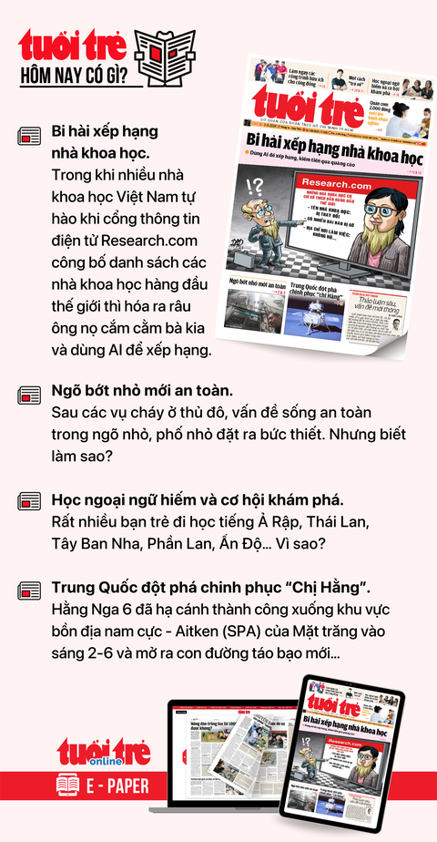 Tin tức sáng 3-6: Tuần này, Quốc hội chất vấn 4 tư lệnh ngành- Ảnh 3. Tin tức đáng chú ý trên Tuổi Trẻ nhật báo ngày 3-6. Để đọc Tuổi Trẻ báo in phiên bản E-paper, mời bạn đăng ký Tuổi Trẻ Sao TẠI ĐÂY