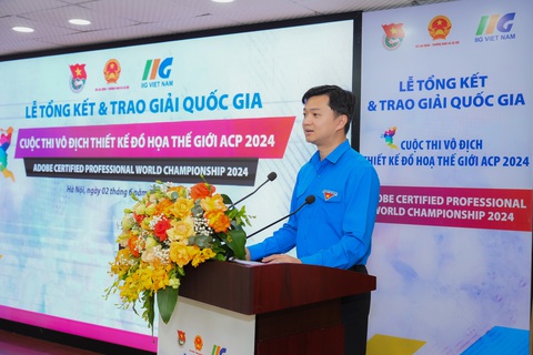 3 nhà vô địch Việt Nam sẽ tranh tài thiết kế đồ họa thế giới ở Mỹ- Ảnh 2. Anh Nguyễn Minh Triết - bí thư Trung ương Đoàn, chủ tịch Trung ương Hội Sinh viên Việt Nam - Ảnh: BTC